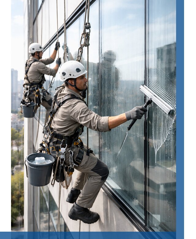 Мойка окон альпинистами в Сосновом Боре от 4571 р. | ВЫСОТНИК-Снб