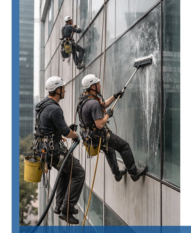 Профессиональная высотная мойка фасадов зданий в Сосновом Боре