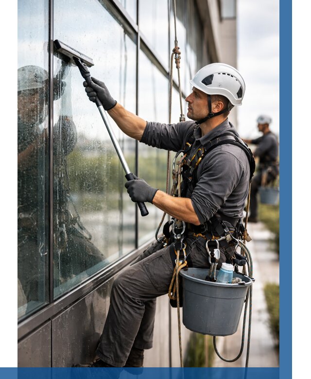 Мойка стеклянных фасадов в Сосновом Боре от 203 р. | ВЫСОТНИК-Снб