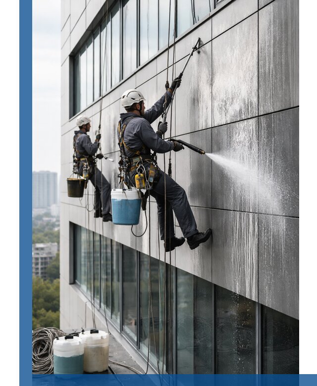 Профессиональная мойка вентилируемых фасадов в Сосновом Боре