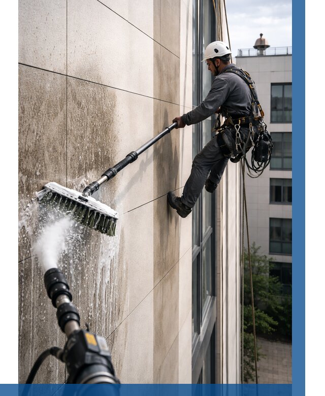 Мойка фасада из керамогранита в Сосновом Боре от 305 р. | ВЫСОТНИК-Снб