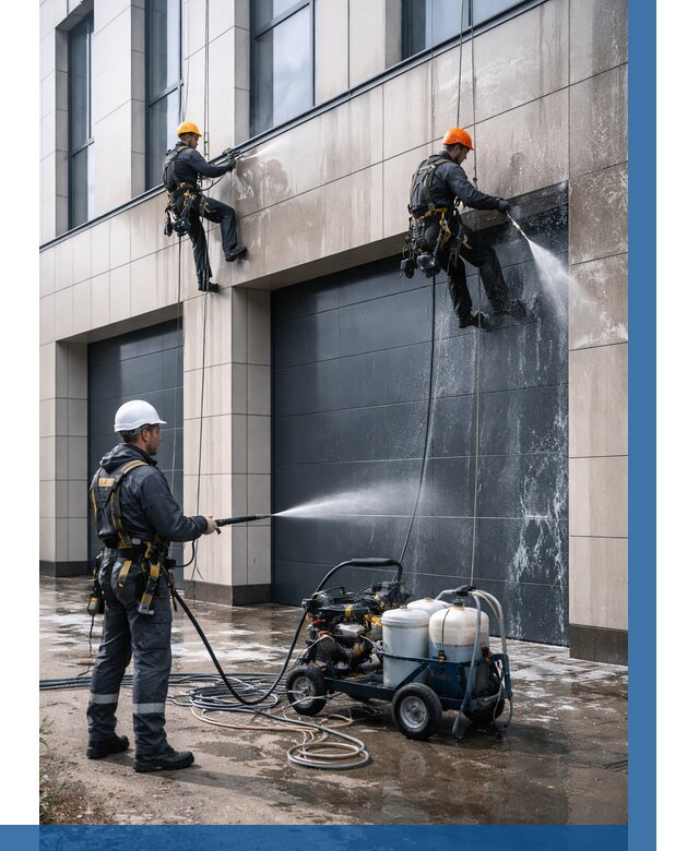 Послестроительная мойка фасада в Сосновом Боре от 305 р. | ВЫСОТНИК-Снб