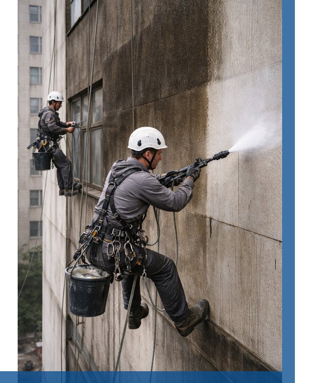 Очистка фасада от копоти в Сосновом Боре от 254 р. | ВЫСОТНИК-Снб