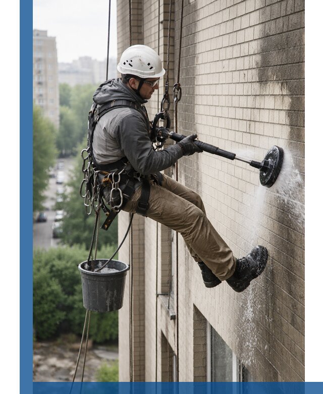 Очистка фасада от копоти в Сосновом Боре профессионально и безопасно