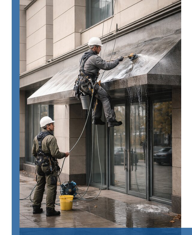 Профессиональная мойка козырьков и навесов в Сосновом Боре