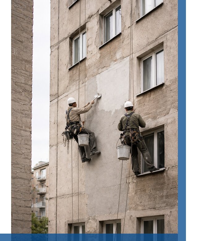 Косметический ремонт фасада в Сосновом Боре от 1117 р. | ВЫСОТНИК-Снб