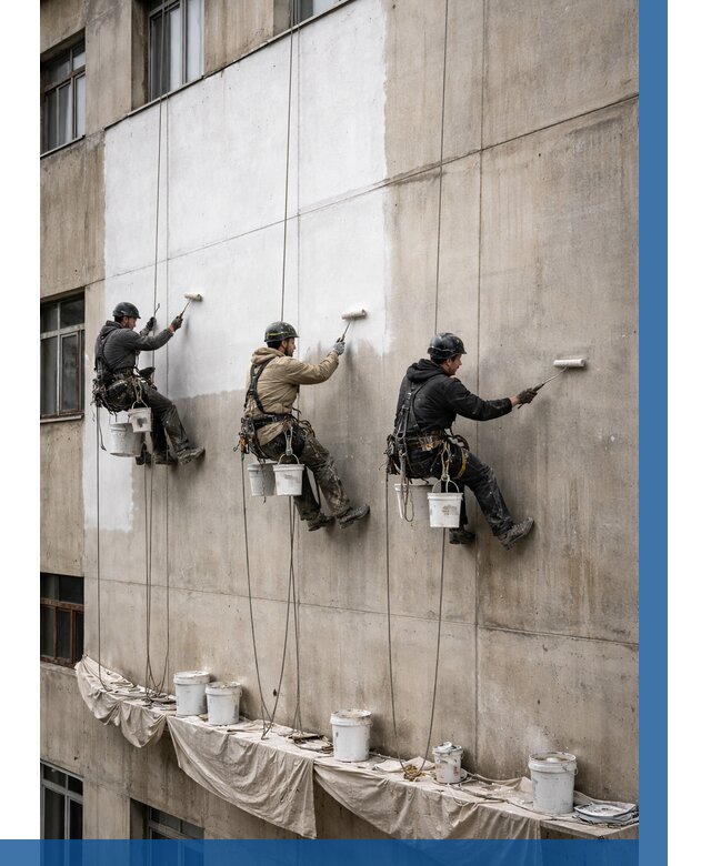 Покраска бетонного фасада в Сосновом Боре от 356 р за м2 | ВЫСОТНИК-Снб