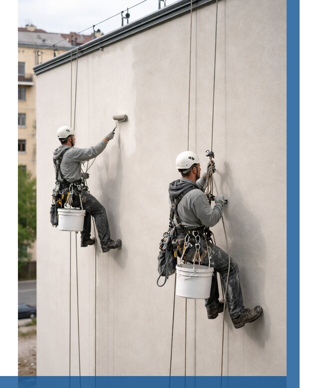 Покраска оштукатуренного фасада в Сосновом Боре от 325 р. | ВЫСОТНИК-Снб