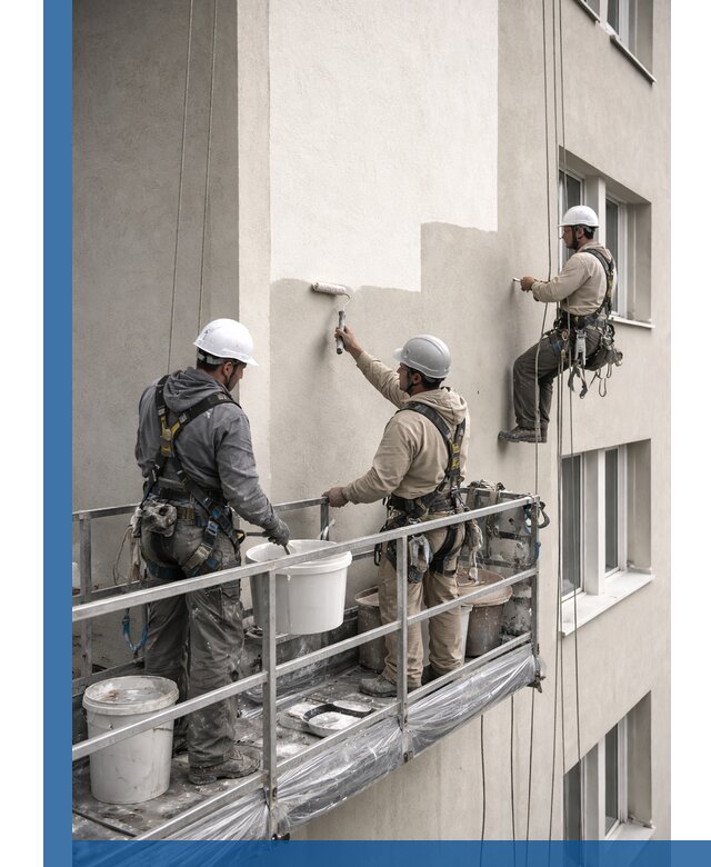 Покраска оштукатуренного фасада в Сосновом Боре под ключ с гарантией