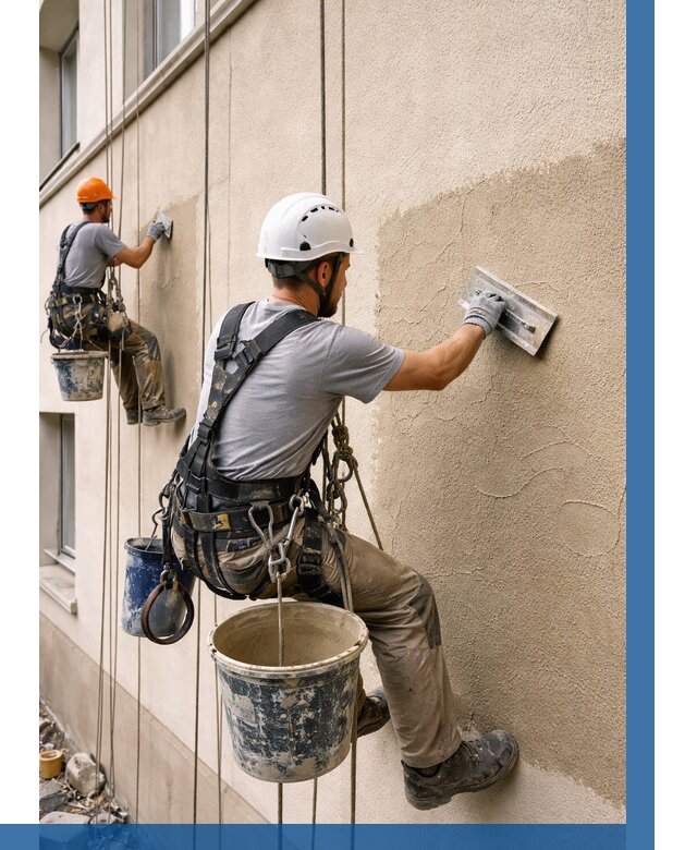 Декоративная штукатурка фасада в Сосновом Боре от 1219 р. | ВЫСОТНИК-Снб