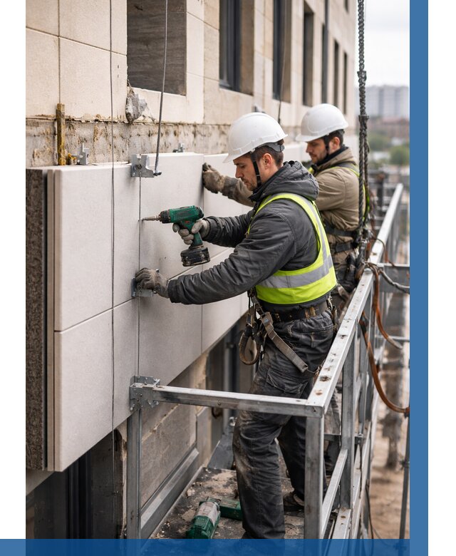 Монтаж фасадных термопанелей в Сосновом Боре от 1524 р. | ВЫСОТНИК-Снб