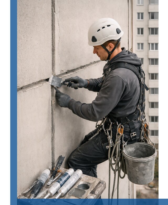 Ремонт межпанельных швов в Сосновом Боре герметизация и восстановление