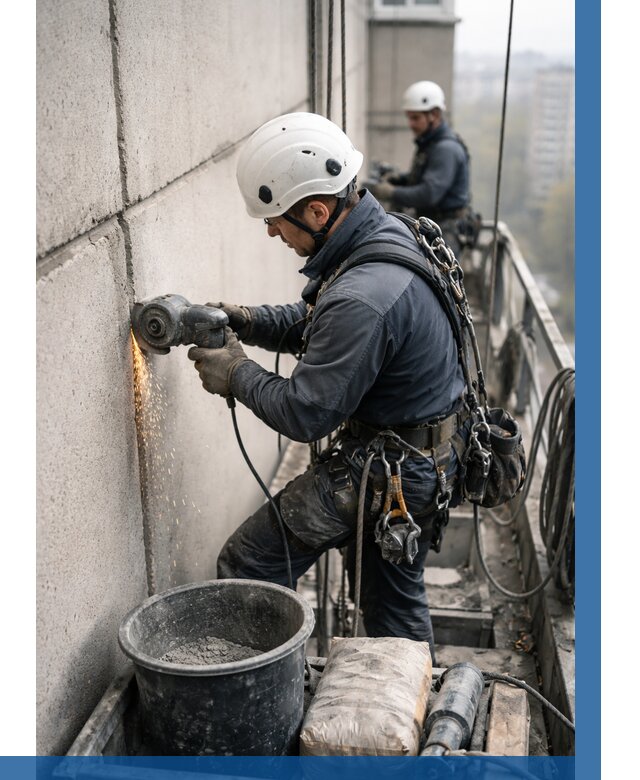 Штробление межпанельных швов в Сосновом Боре от 1219 р. | ВЫСОТНИК-Снб