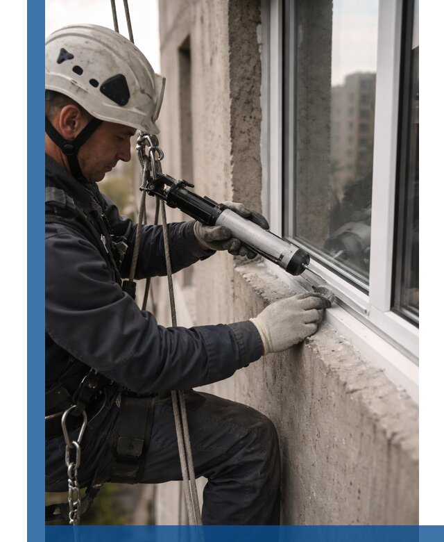 Герметизация оконных швов снаружи в Сосновом Боре профессионально