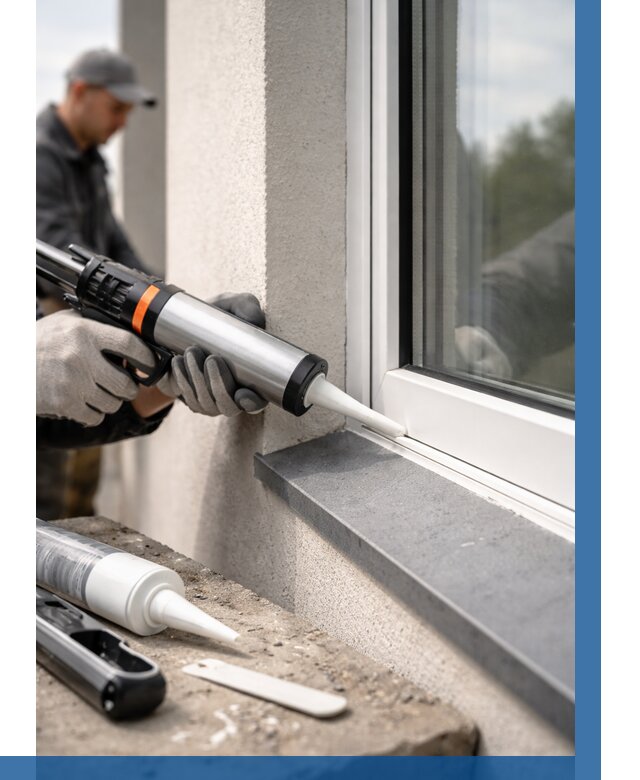 Герметизация монтажных швов окон в Сосновом Боре от 660 р. | ВЫСОТНИК-Снб