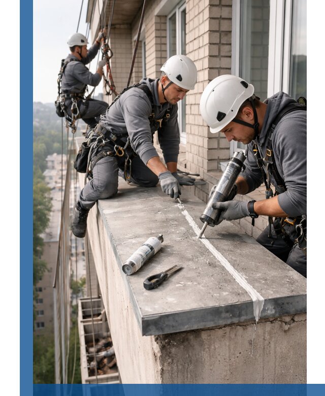 Герметизация балконного козырька в Сосновом Боре профессионально