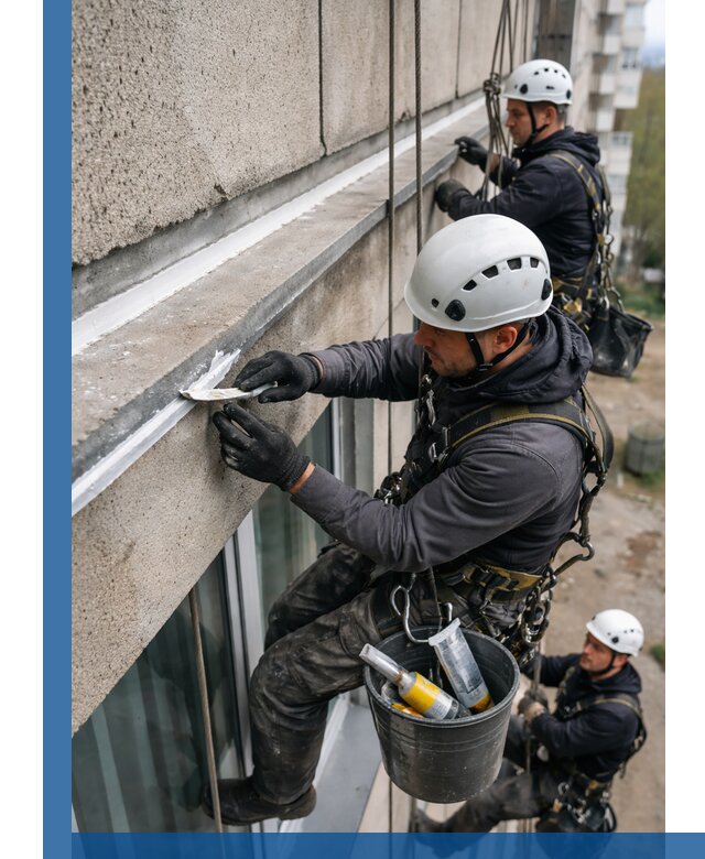 Герметизация примыкания балкона в Сосновом Боре под ключ с гарантией