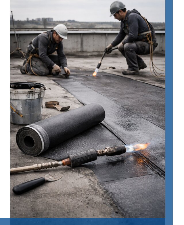 Ремонт рулонной кровли в Сосновом Боре от 660 р. | ВЫСОТНИК-Снб