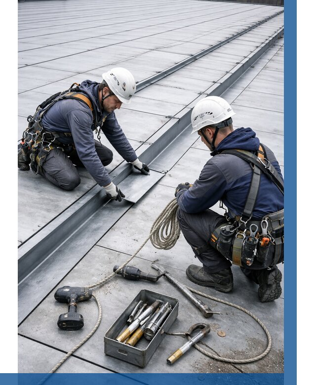 Ремонт фальцевой кровли в Сосновом Боре от 711 р. | ВЫСОТНИК-Снб