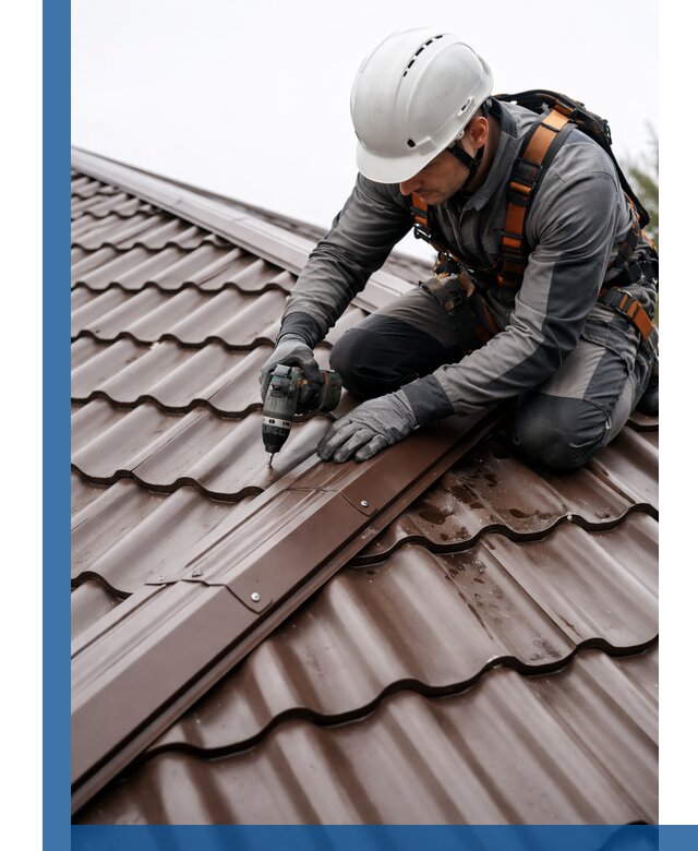 Ремонт металлочерепицы на крыше в Сосновом Боре профессионально