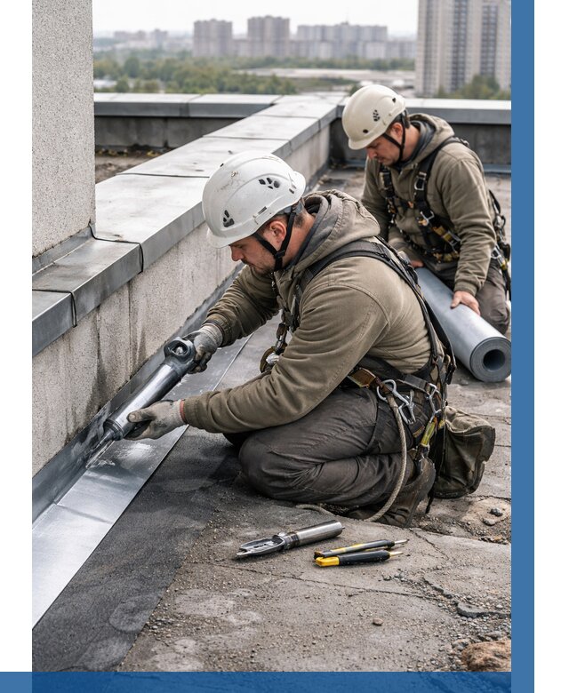 Ремонт кровельных примыканий в Сосновом Боре от 1219 р. | ВЫСОТНИК-Снб