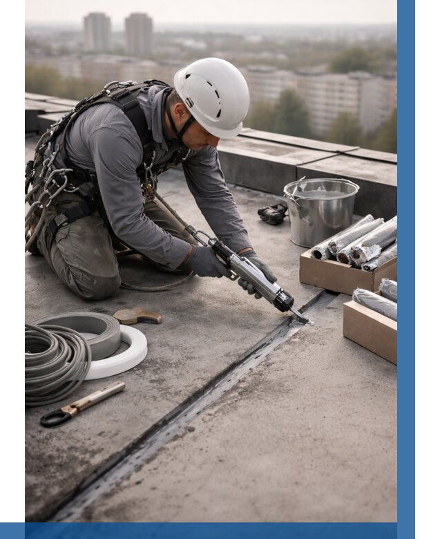 Герметизация швов кровли в Сосновом Боре от 457 р./м2 | ВЫСОТНИК-Снб