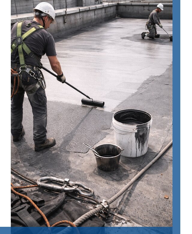 Гидроизоляция кровли жидкой резиной в Сосновом Боре от 508 р. | ВЫСОТНИК-Снб