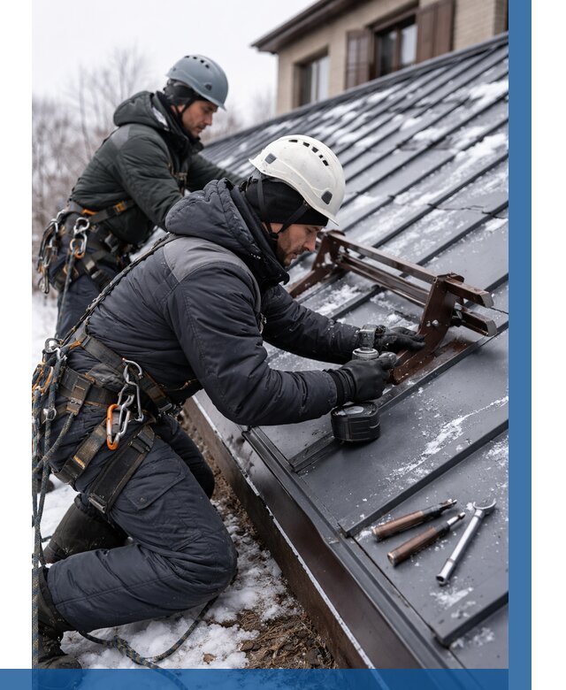 Монтаж снегозадержателей в Сосновом Боре от 457 р. | ВЫСОТНИК-Снб