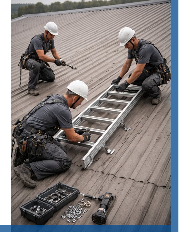 Монтаж кровельной лестницы в Сосновом Боре от 4571 р. | ВЫСОТНИК-Снб