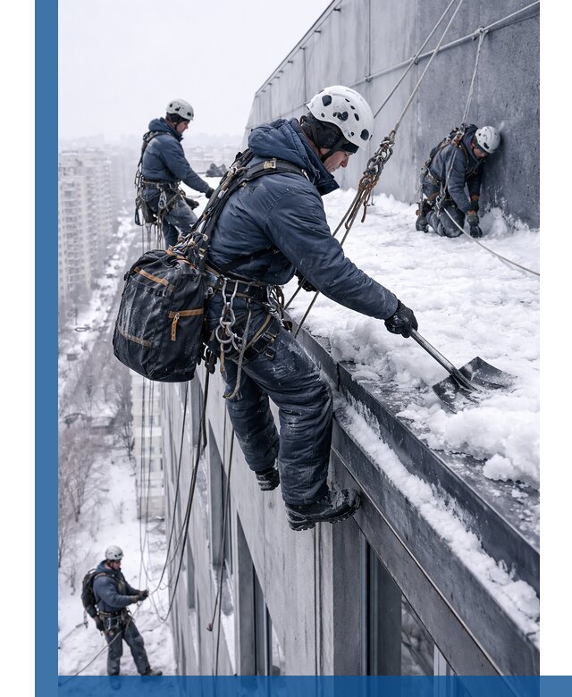 Абонентское обслуживание кровли зимой в Сосновом Боре регулярный уход