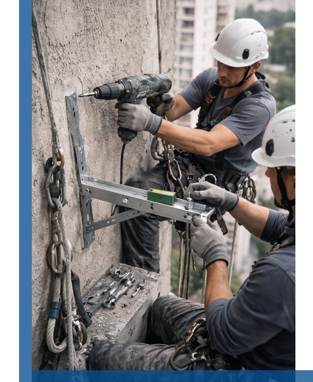 Установка кронштейнов кондиционера и крепежа в Сосновом Боре