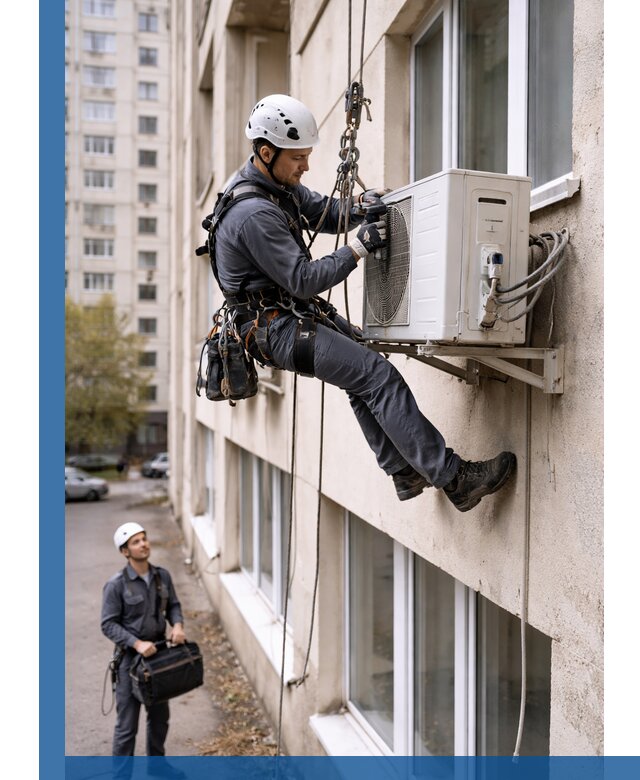 Демонтаж внешнего блока кондиционера в Сосновом Боре профессионально