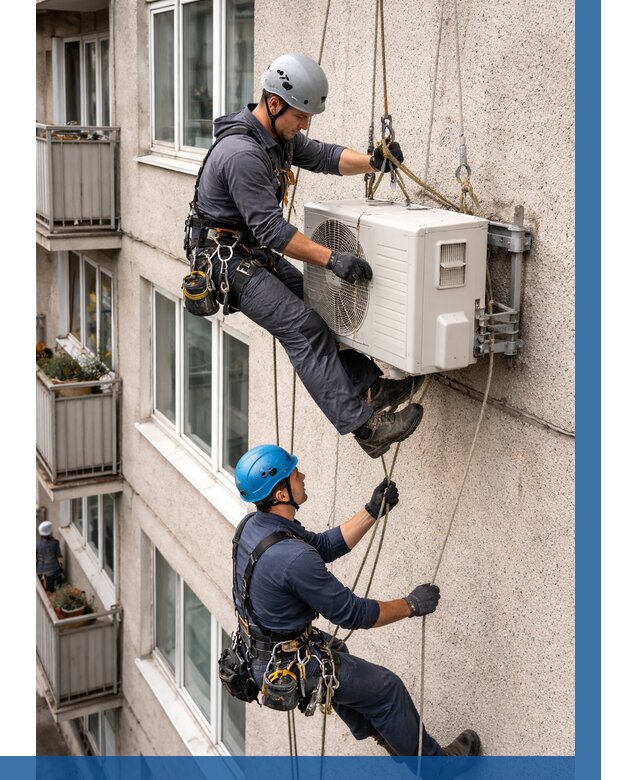 Перенос внешнего блока кондиционера в Сосновом Боре от 9142 р.| ВЫСОТНИК-Снб