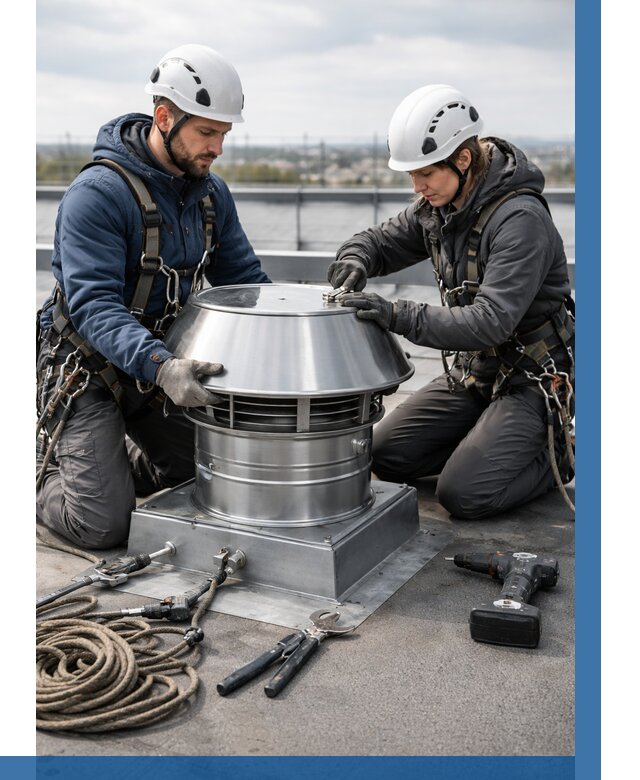 Установка дефлекторов на кровле в Сосновом Боре от 4571 р. | ВЫСОТНИК-Снб