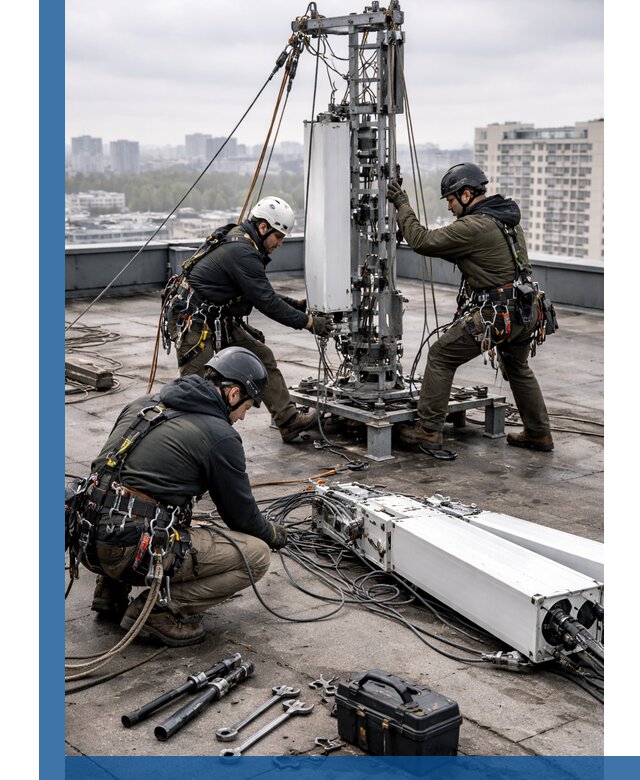 Демонтаж антенн на крыше зданий в Сосновом Боре с гарантией