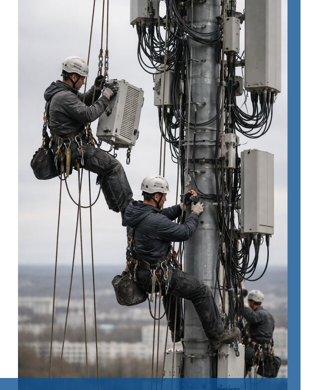 Монтаж оборудования связи на мачте в Сосновом Боре от 7619 р. | ВЫСОТНИК-Снб