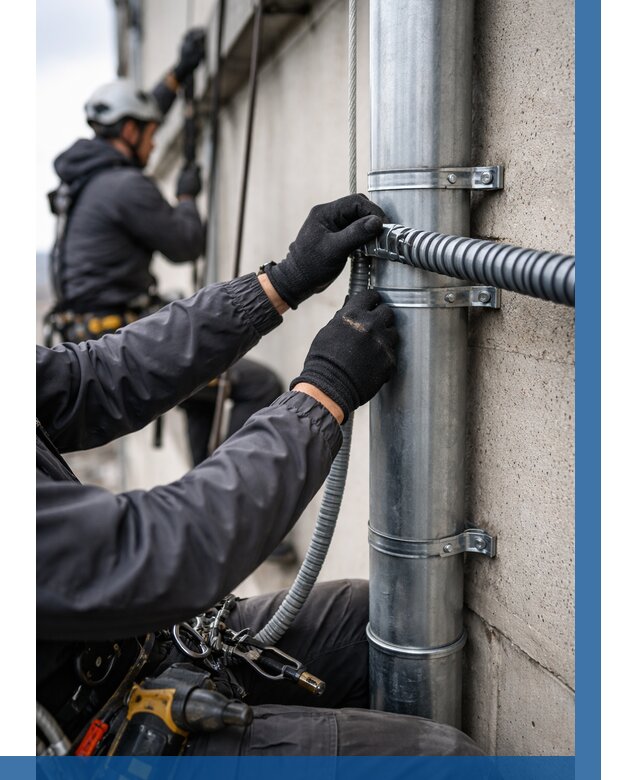 Монтаж гофры для кабеля в Сосновом Боре от 305 р. | ВЫСОТНИК-Снб