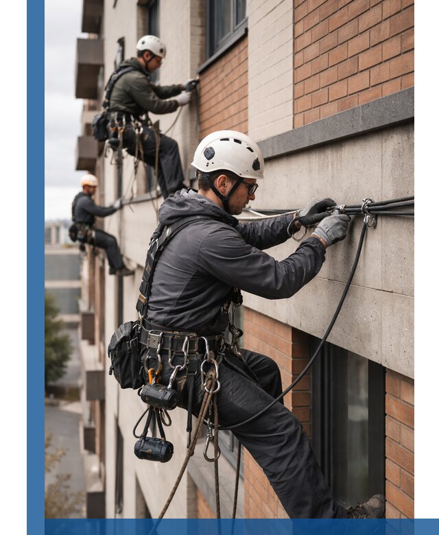 Крепление кабеля на фасаде монтаж и крепеж в Сосновом Боре