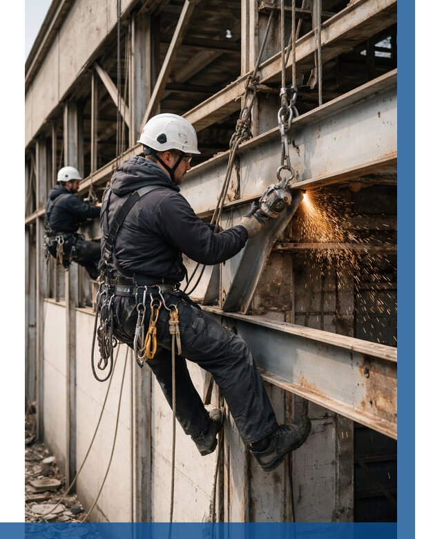 Демонтаж металлоконструкций на высоте в Сосновом Боре от 6603р. |ВЫСОТНИК-Снб