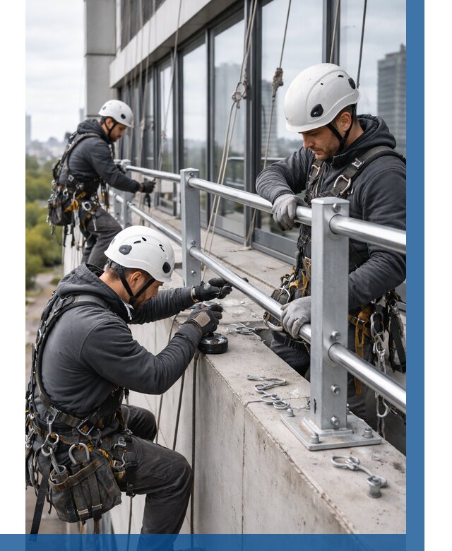 Монтаж ограждений на высоте в Сосновом Боре, от 1219 р. | ВЫСОТНИК-Снб