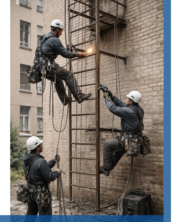 Ремонт пожарной лестницы в Сосновом Боре от 7619 р. | ВЫСОТНИК-Снб