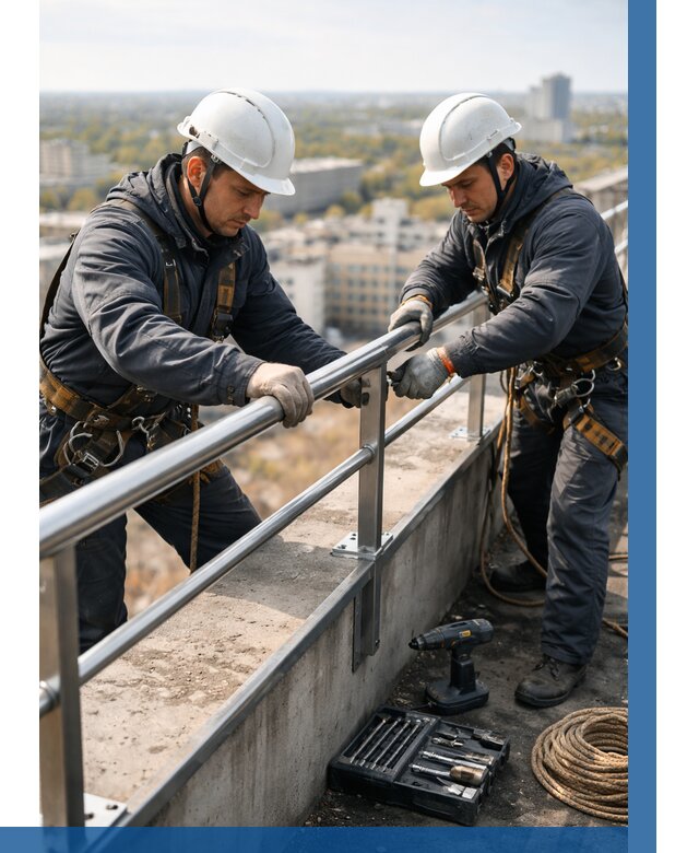 Монтаж перил на высоте в Сосновом Боре от 2540 р. | ВЫСОТНИК-Снб