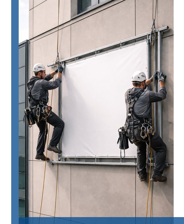 Монтаж наружной рекламной вывески в Сосновом Боре под ключ
