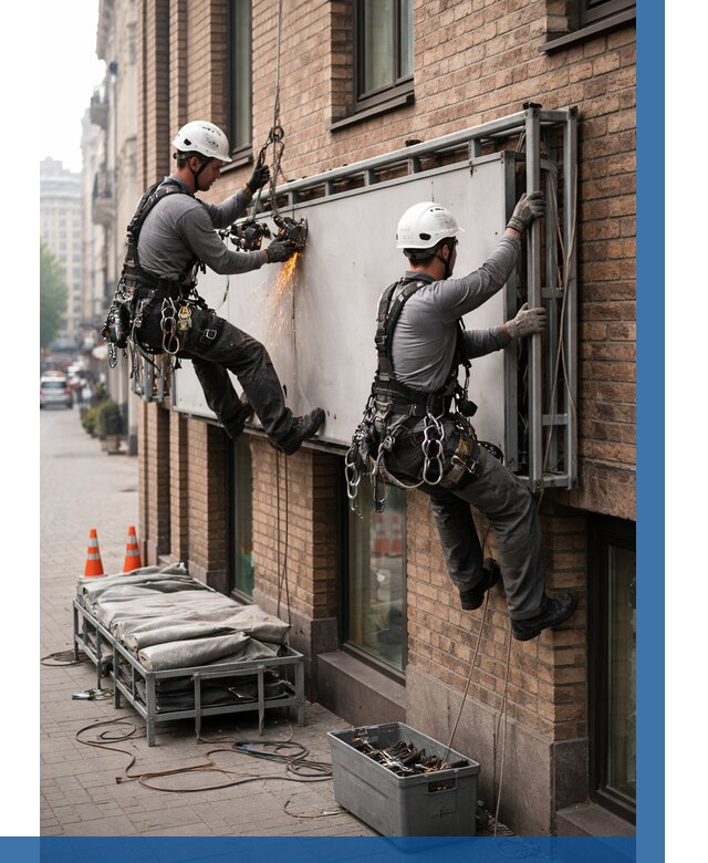 Демонтаж рекламной вывески в Сосновом Боре от 6603 р. | ВЫСОТНИК-Снб