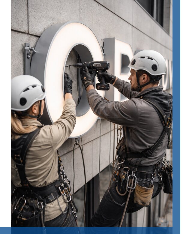 Монтаж световых букв в Сосновом Боре от 3047 р. под ключ ВЫСОТНИК-Снб