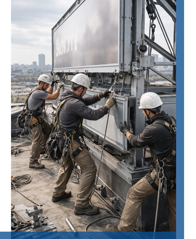 Монтаж крышной рекламной конструкции в Сосновом Боре от 60948 р.|ВЫСОТНИК-Снб