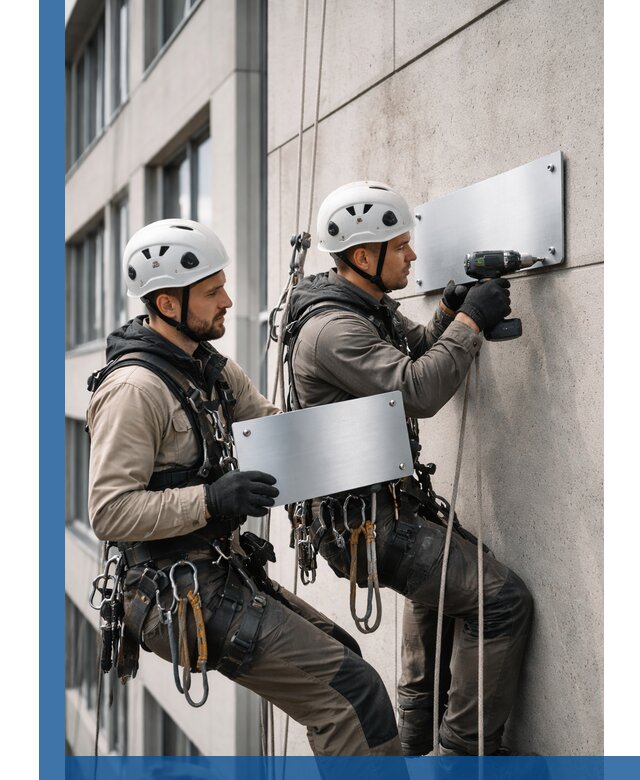 Монтаж табличек и указателей в Сосновом Боре для зданий и сооружений