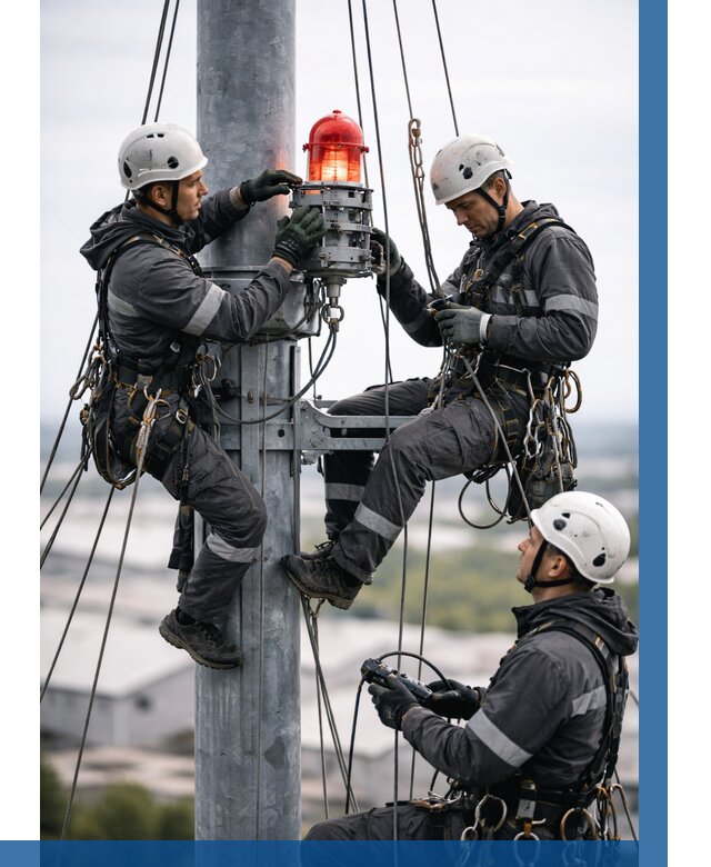 Монтаж заградительных огней в Сосновом Боре от 8634 р. | ВЫСОТНИК-Снб