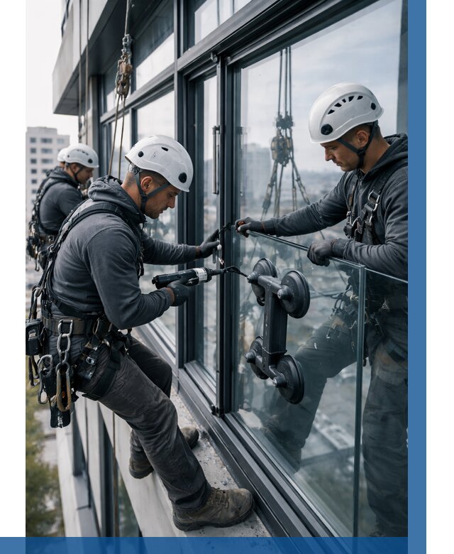 Витражное остекление зданий в Сосновом Боре от 3555 р. | ВЫСОТНИК-Снб