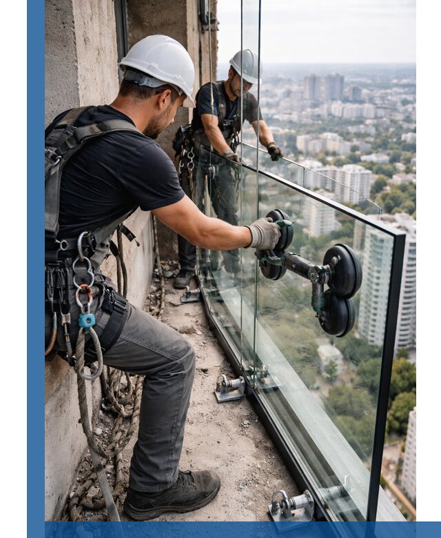 Монтаж стеклянных ограждений под ключ с гарантией в Сосновом Боре